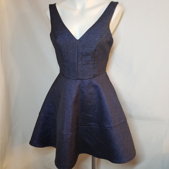 Express dress jacquard blue Metallic - Picture 2 of 7
